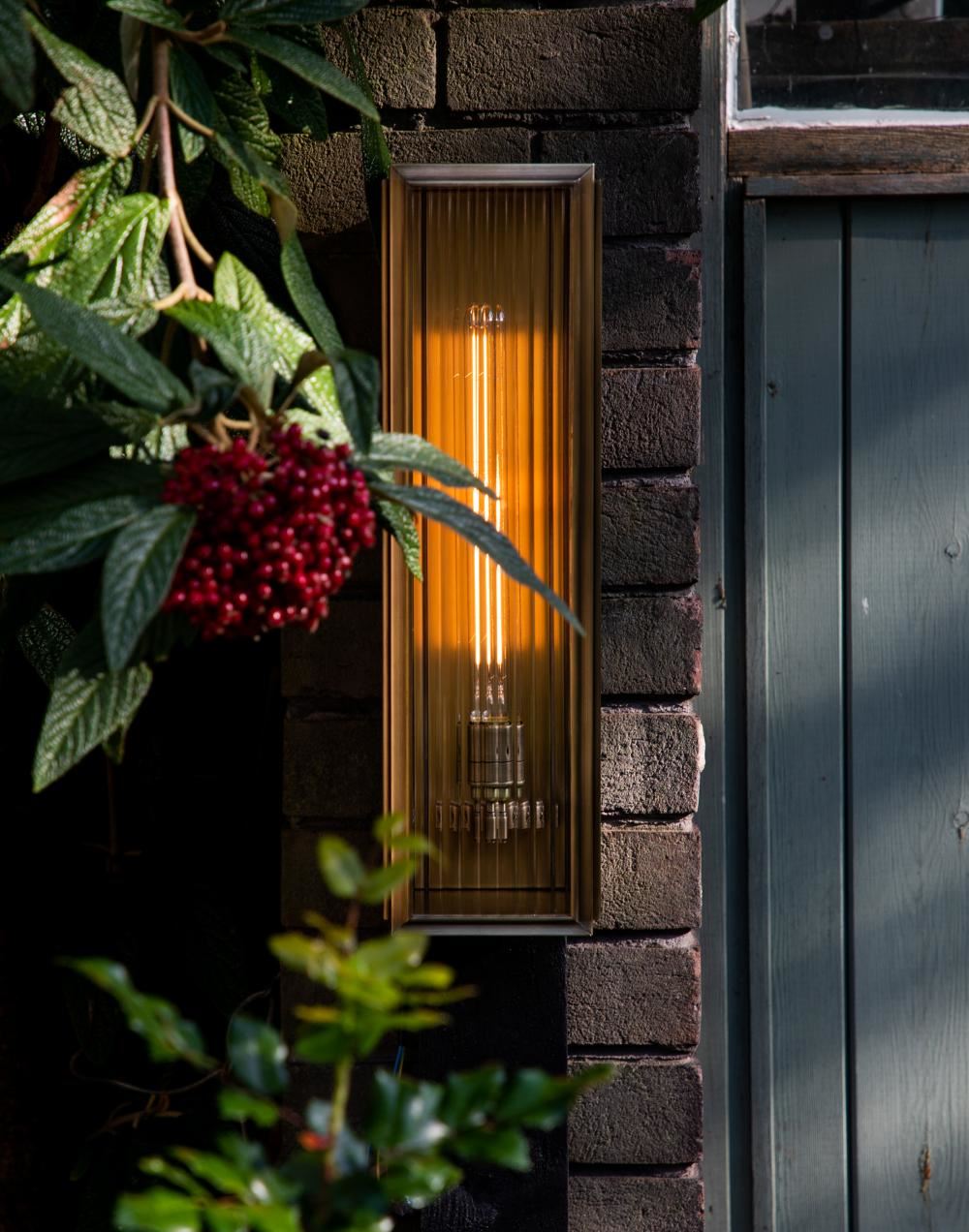 J. Adams Ash Wall Light with Reeded Glass