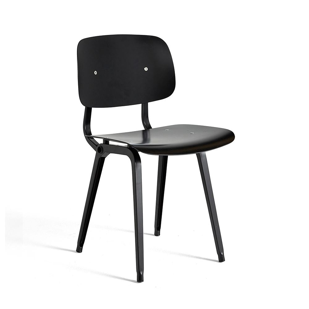 Outlet HAY Revolt Chair - Black Powder Coated Steel, Black