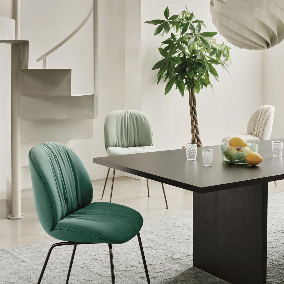 GUBI Beetle Soft Dining Chair, Fully Upholstered