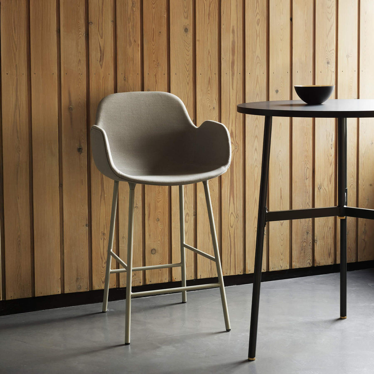 Normann Copenhagen Form Bar Armchair, Metal Legs
