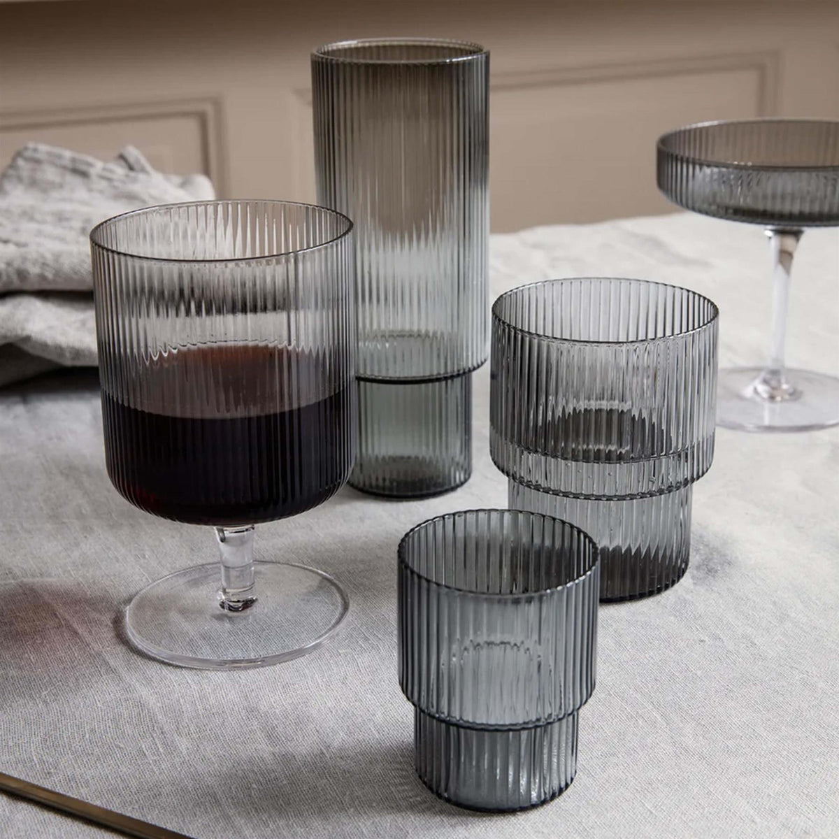 Ferm Living Ripple Small Glasses - Set of 4