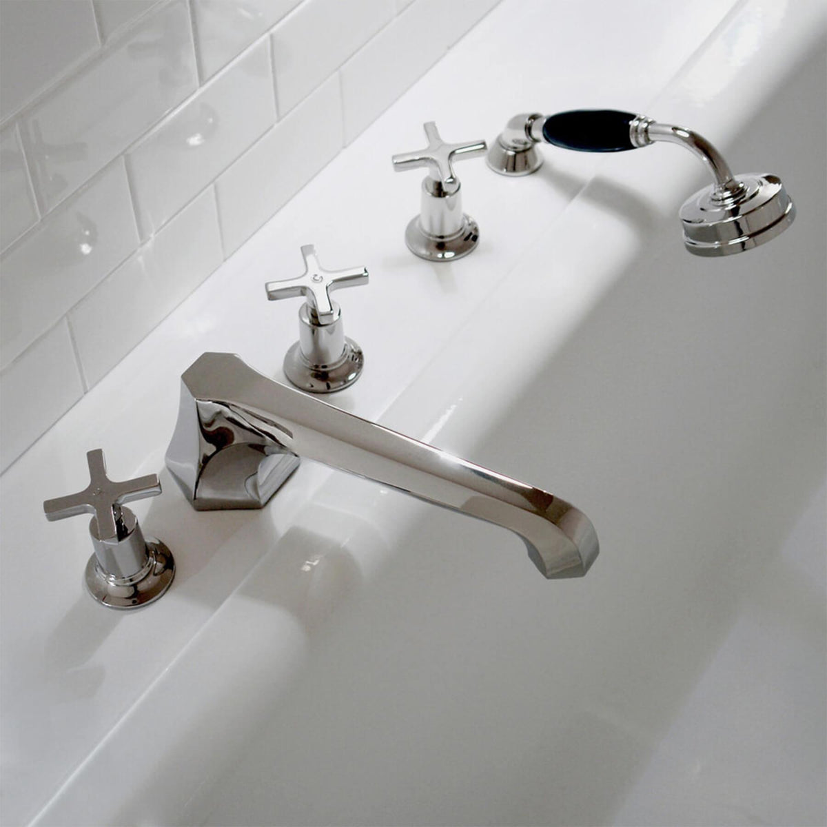Lefroy Brooks Mackintosh Five Hole Bath Set with Diverter & Pull Out Shower MH1260