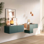 Treku Lauki Wall Mounted Sideboard - Natural Oak & Forest