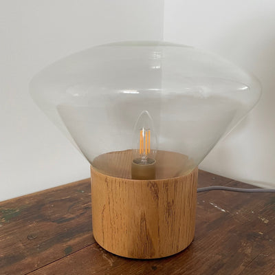 Ex-Display Muffins table light - small - European oak - Untreated, Transparent, Grey