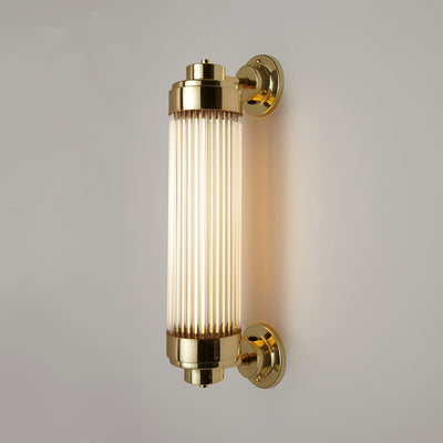Outlet Davey Pillar offset Wall Light - Polished Brass