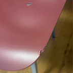 Ex-Display (Wimbledon Store) HAY Revolt Chair - Beige Powder Coated Steel, Plum Red