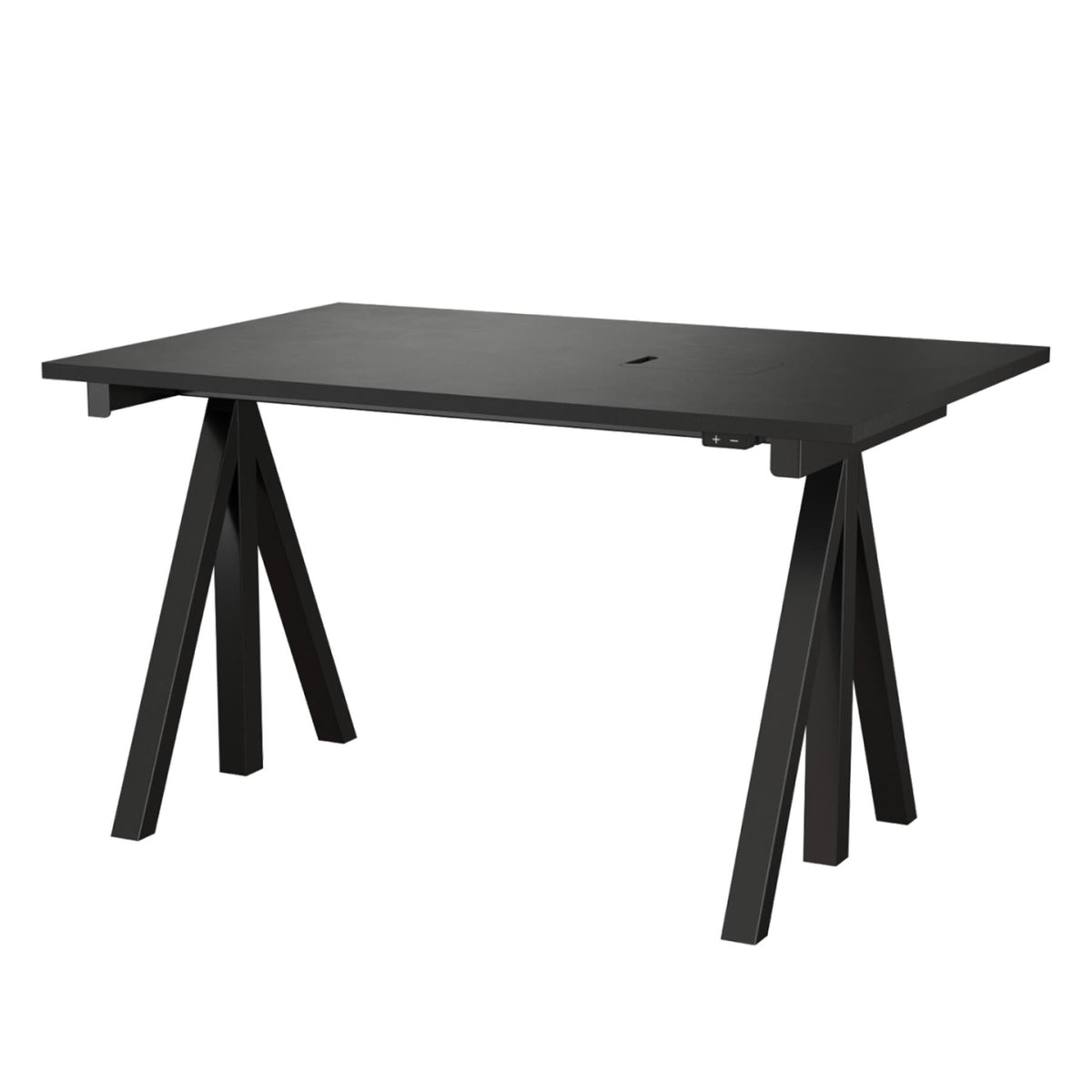 String Furniture Desk Adjustable Height Black Legs