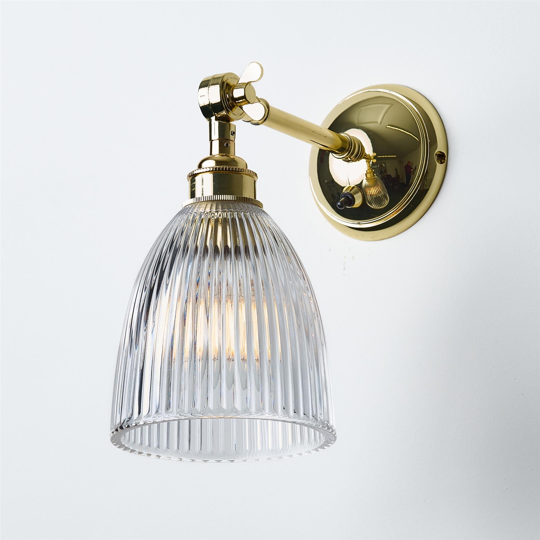 Old School Electric Elongated Prismatic Wall Light - Adjustable Arm