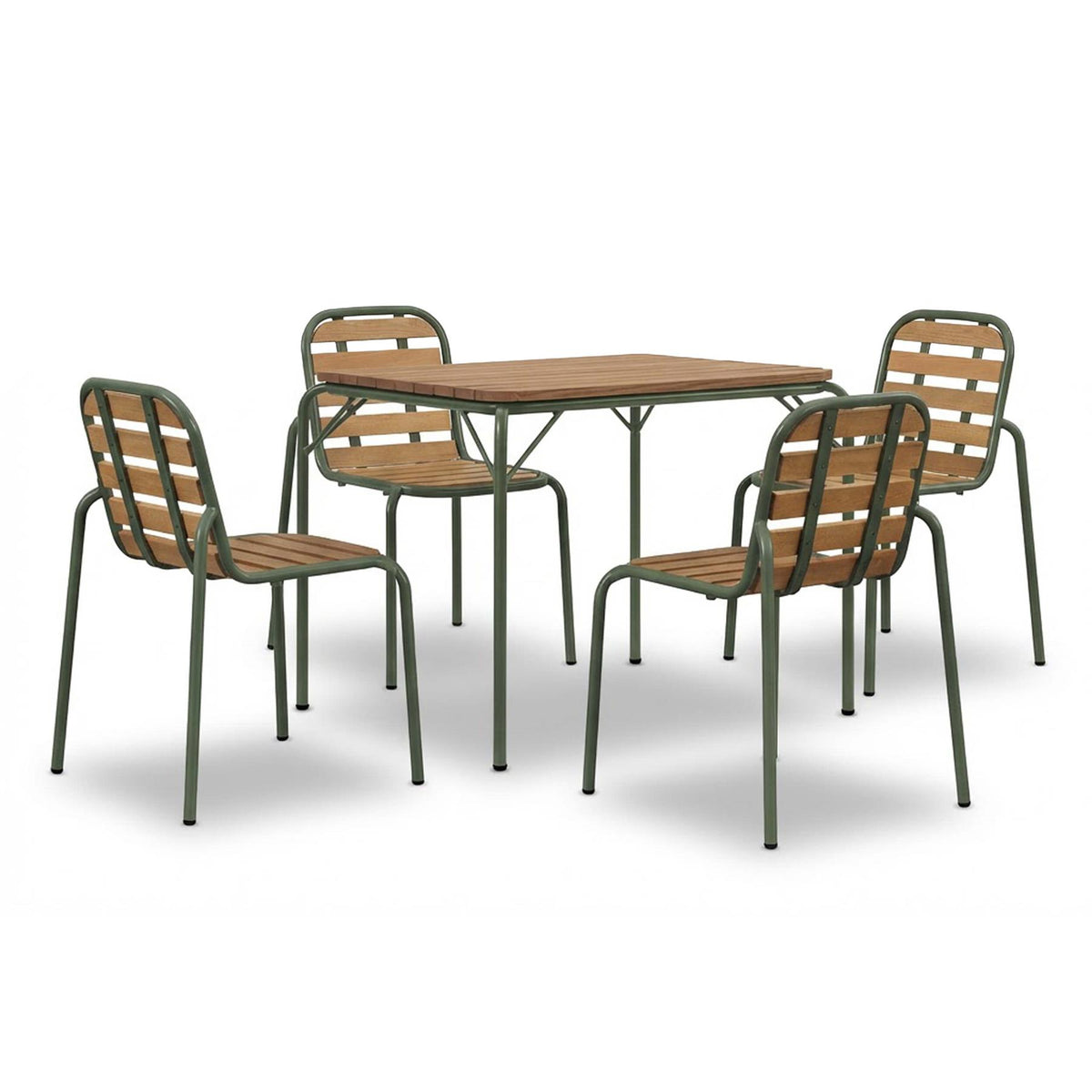 Normann Copenhagen Vig Wood Garden Dining Set - Small - Curated by Holloways of Ludlow