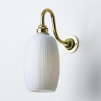 Old School Electric Gillespie Wall Light : Swan Arm : Bathroom Version