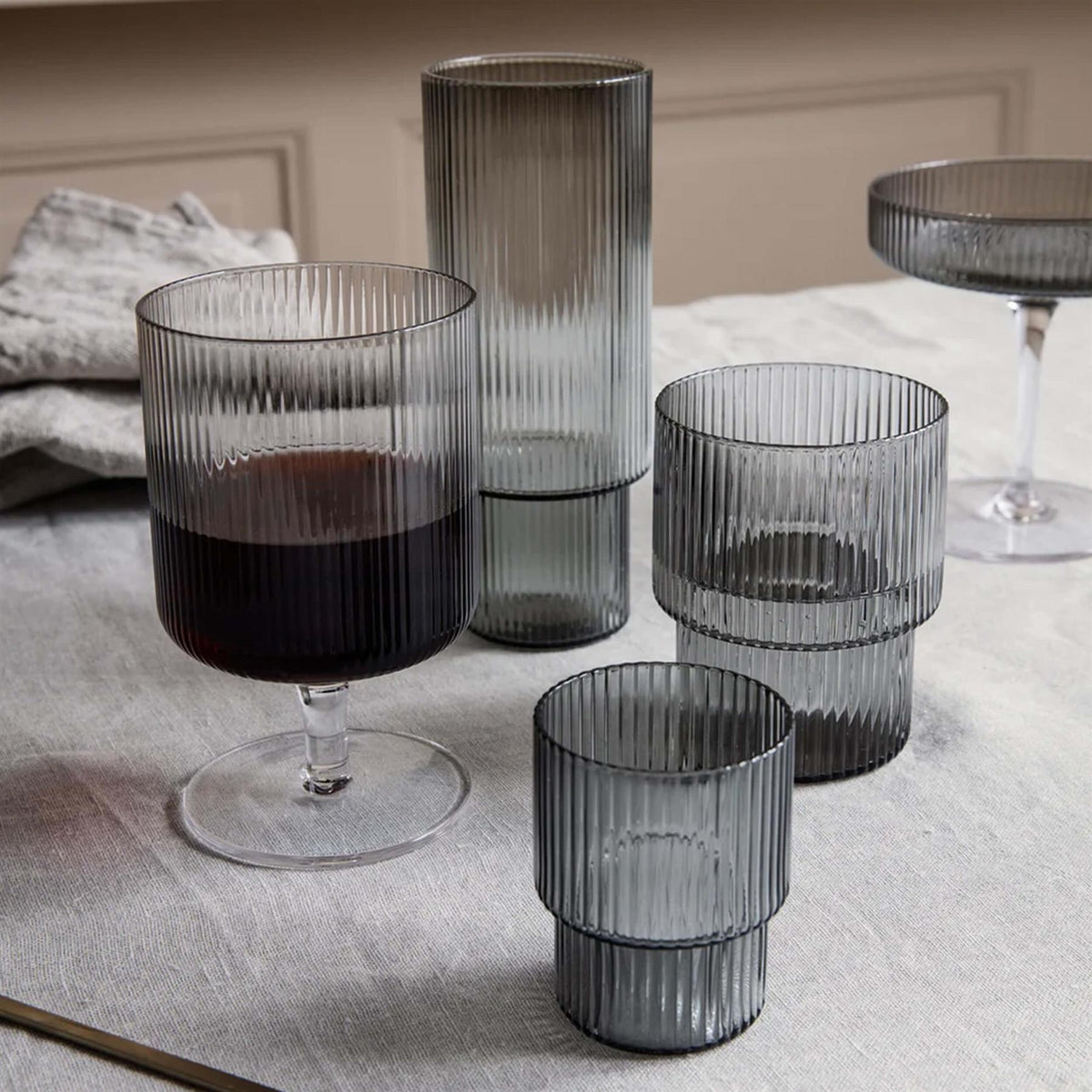 Ferm Living Ripple Glasses - Set of 4