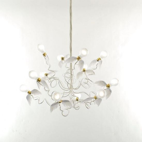 Outlet Ingo Maurer Birdie chandelier - Birdie - Transparent cable