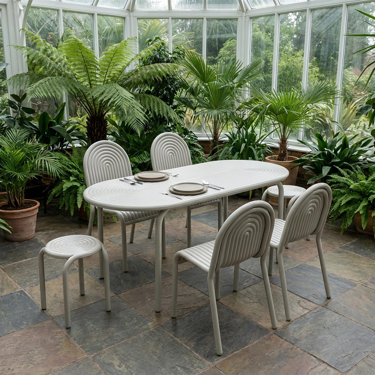 Tom Dixon Groove Family Garden Dining Set - Curated by Holloways of Ludlow