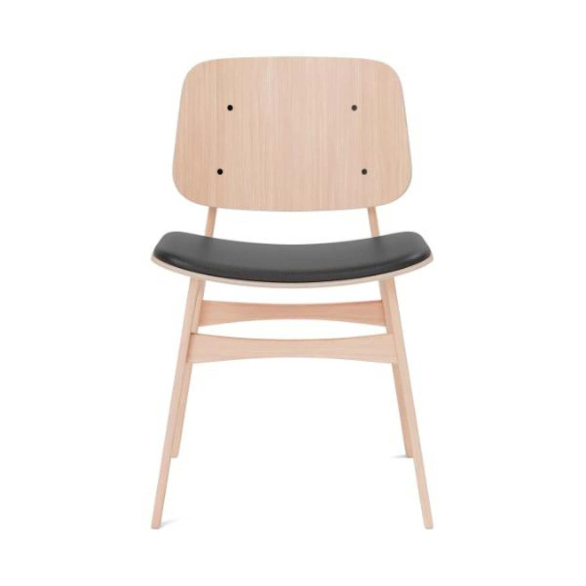 Fredericia Soborg Wood Base Chair with Upholstered Seat