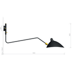 Serge Mouille Applique Pivotants 1 Rotating Arm Wall Lamp