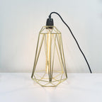 Diamond cage table lamp