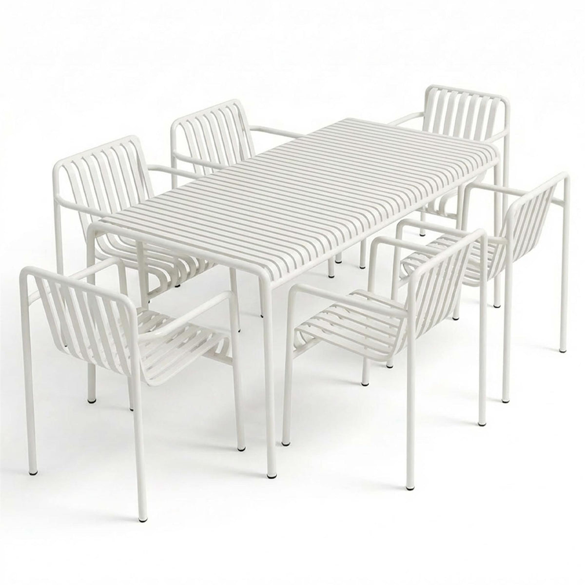 HAY Palissade Large Garden Dining Set with 6 Chairs - Curated by Holloways of Ludlow