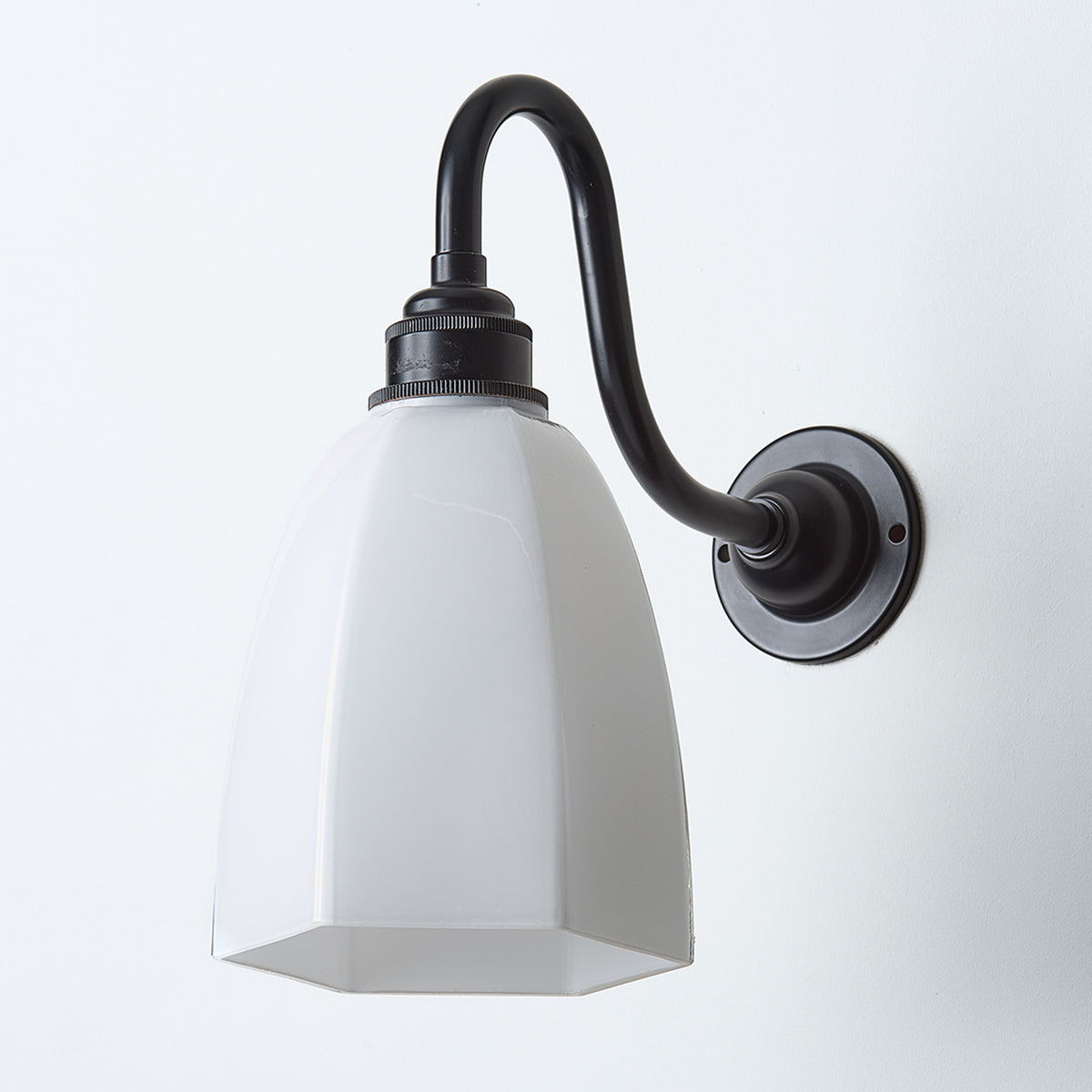 Old School Electric Gatsby Wall Light : Swan Arm : Bathroom Version