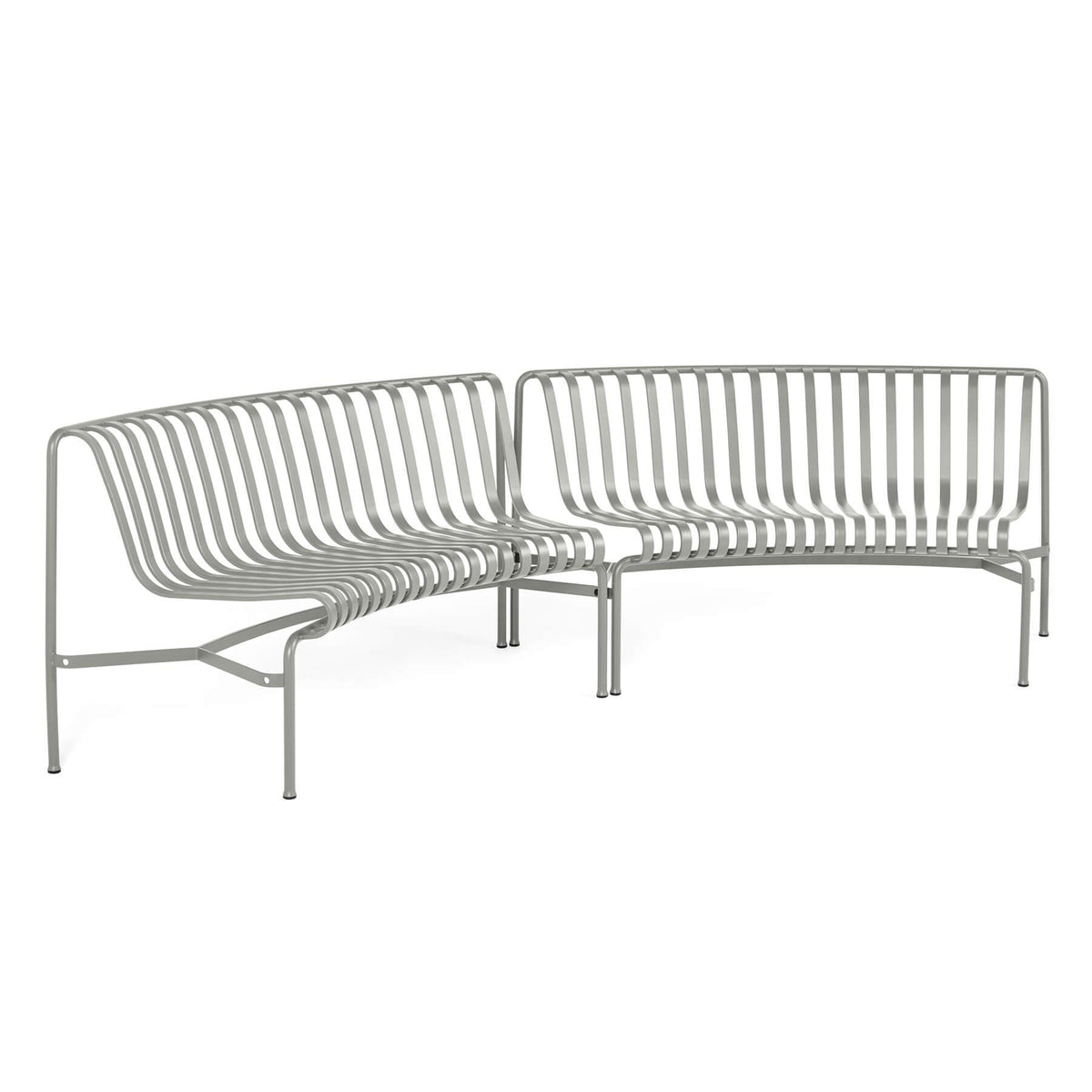 Outlet HAY Palissade Garden Furniture Park Dining Bench In In - Sky Grey