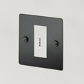 Outlet Buster + Punch 1G Sockets With Varied Inserts - 1 Mod - Black, TV, Black Insert