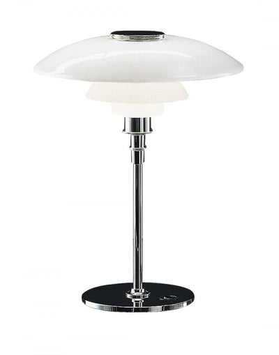 Louis Poulsen PH 4 1/2 Glass Table Lamp - Chrome Plated