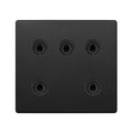 Soho Lighting Camden Collection Matt Black 20A 5 Gang 2 Way Toggle Switch