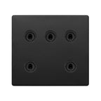 Soho Lighting Camden Collection Matt Black 20A 5 Gang 2 Way Toggle Switch