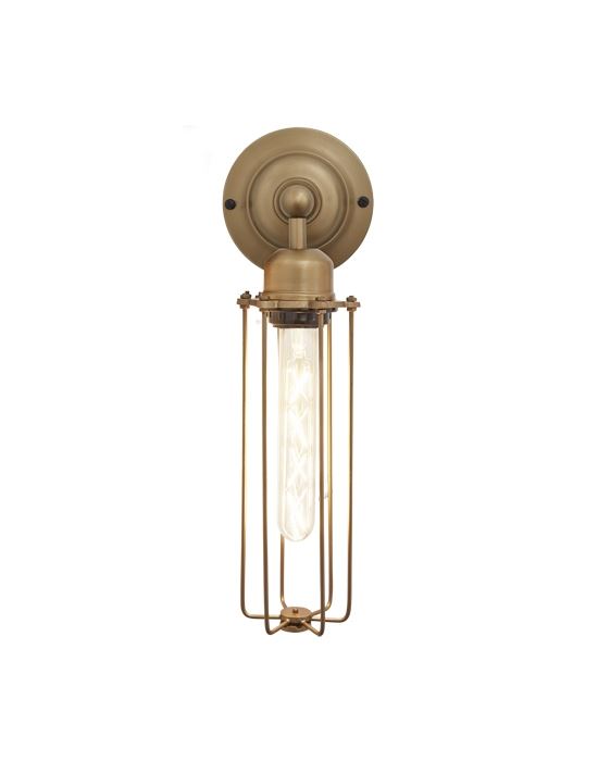 Industville Orlando Cylinder Wire Cage Retro Wall Light