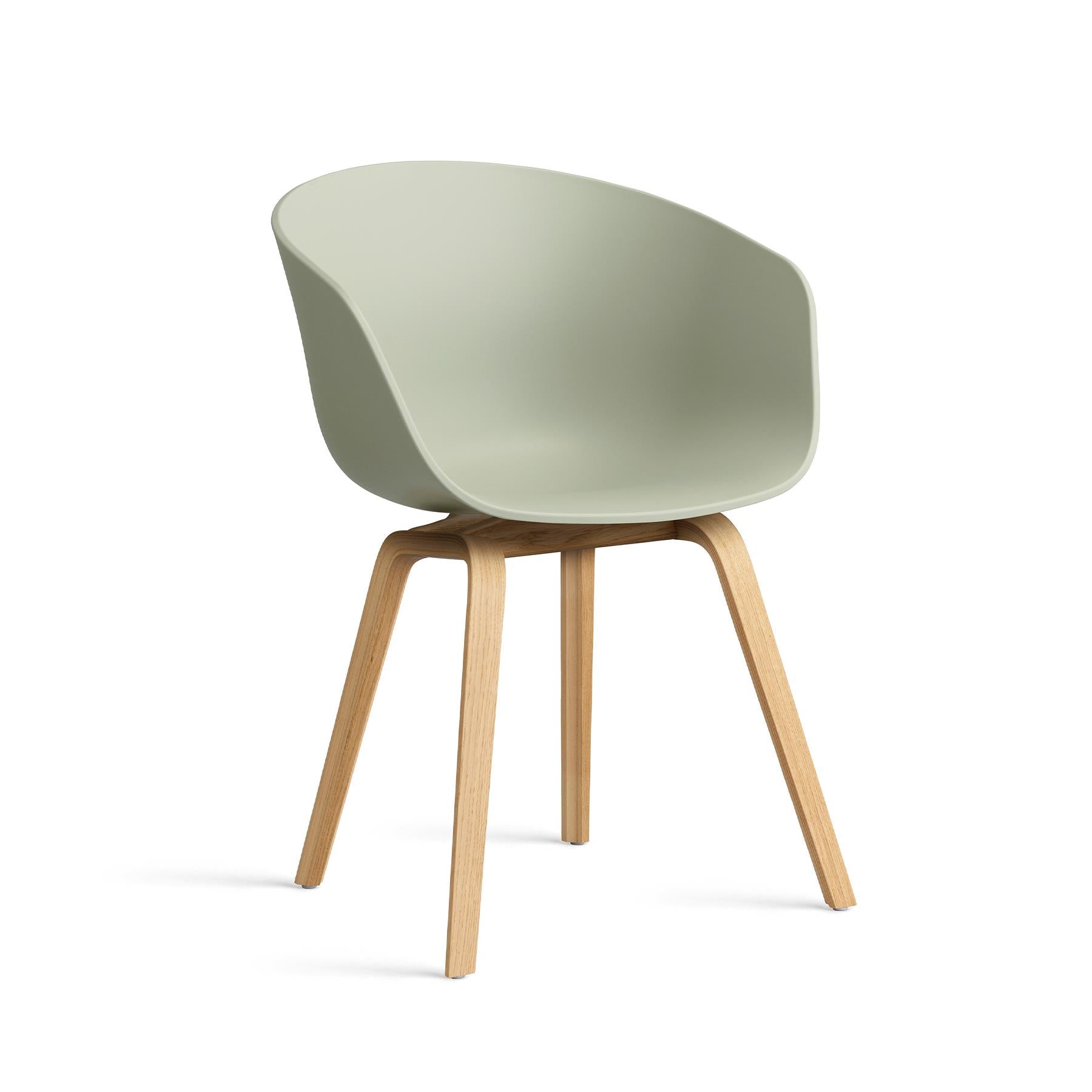 Outlet HAY About A Chair 22 - Pastel Green 2.0, Lacquered Oak, Felt Gliders