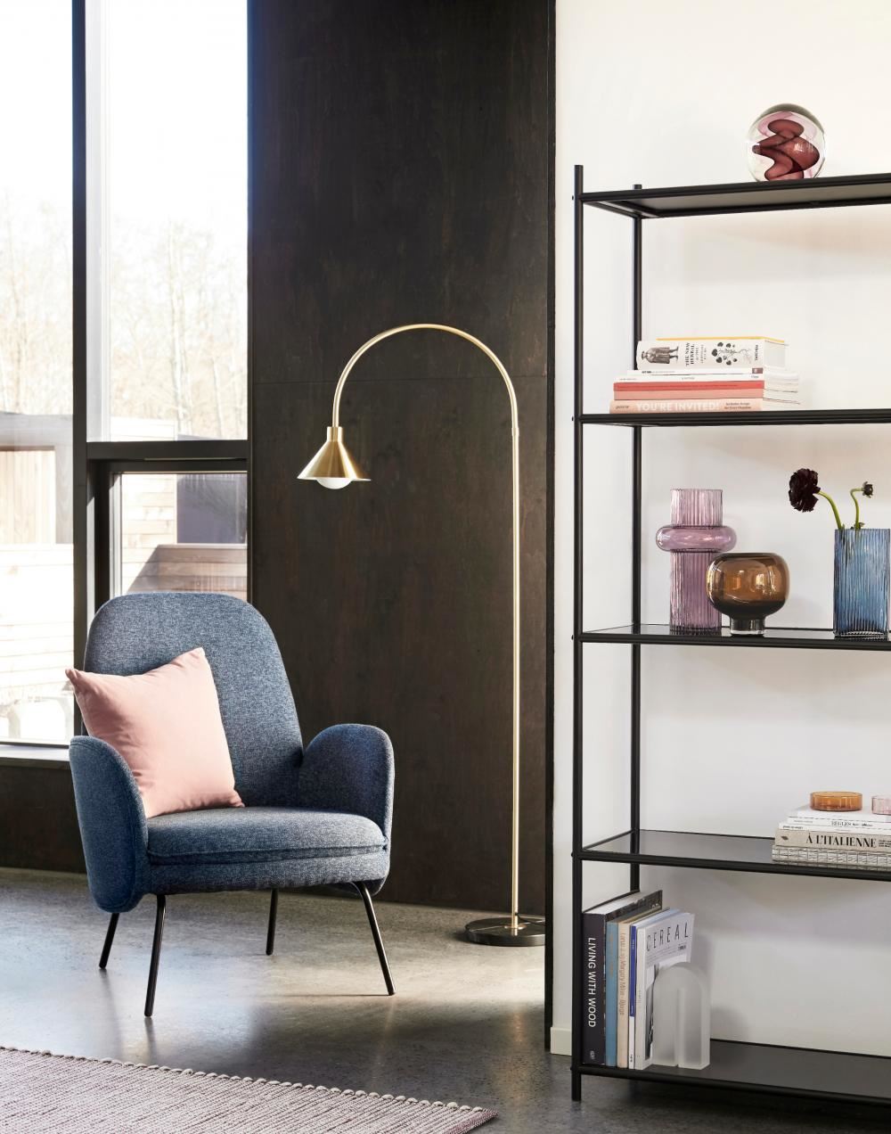 Hubsch Pipe Floor Lamp - Brass
