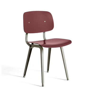 B-Stock HAY Revolt Chair - Beige Powder Coated Steel, Plum Red