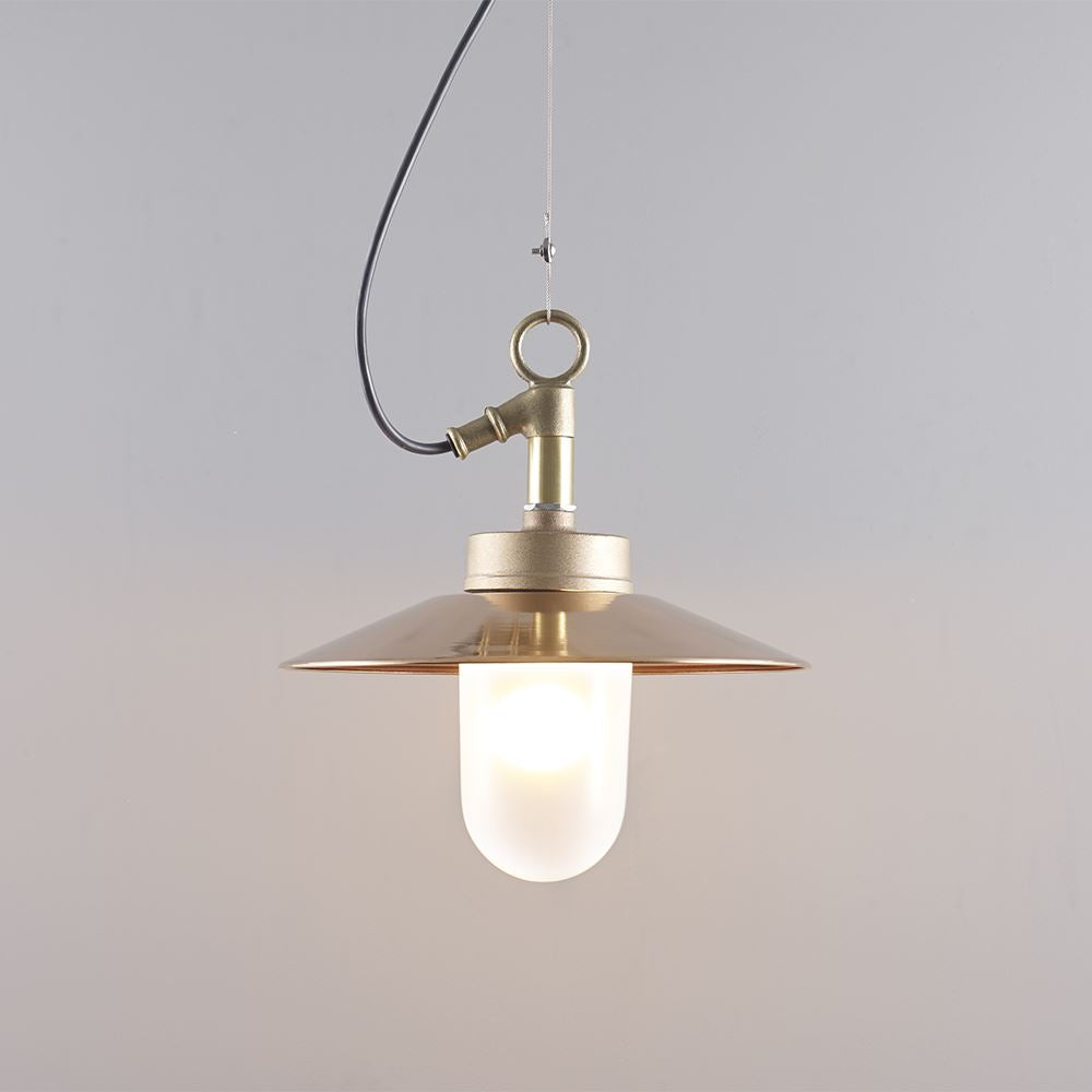 Davey Well Glass Pendant Light With visor