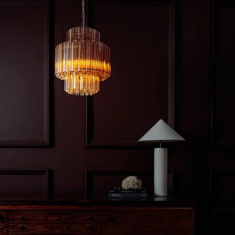 Pure White Lines Piccolo Palermo Chandelier