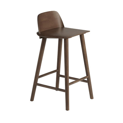 Ex-Display Muuto Nerd Breakfast Bar Stool - Stained Dark Brown  **STORE COLLECTION ONLY**