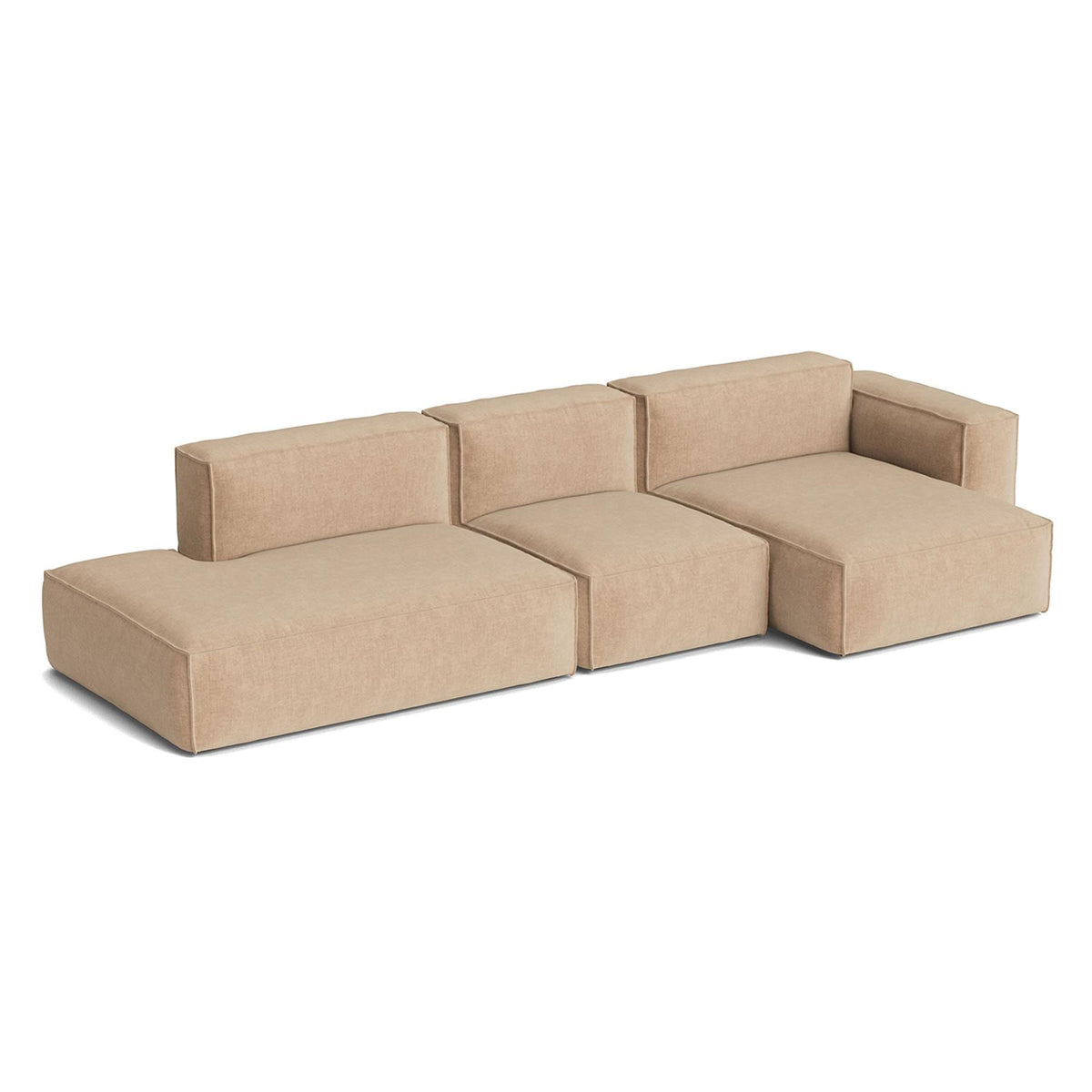 HAY Mags Soft 3+ Seater Sofa Low Armrest with Removable Cover Combination 4 Right