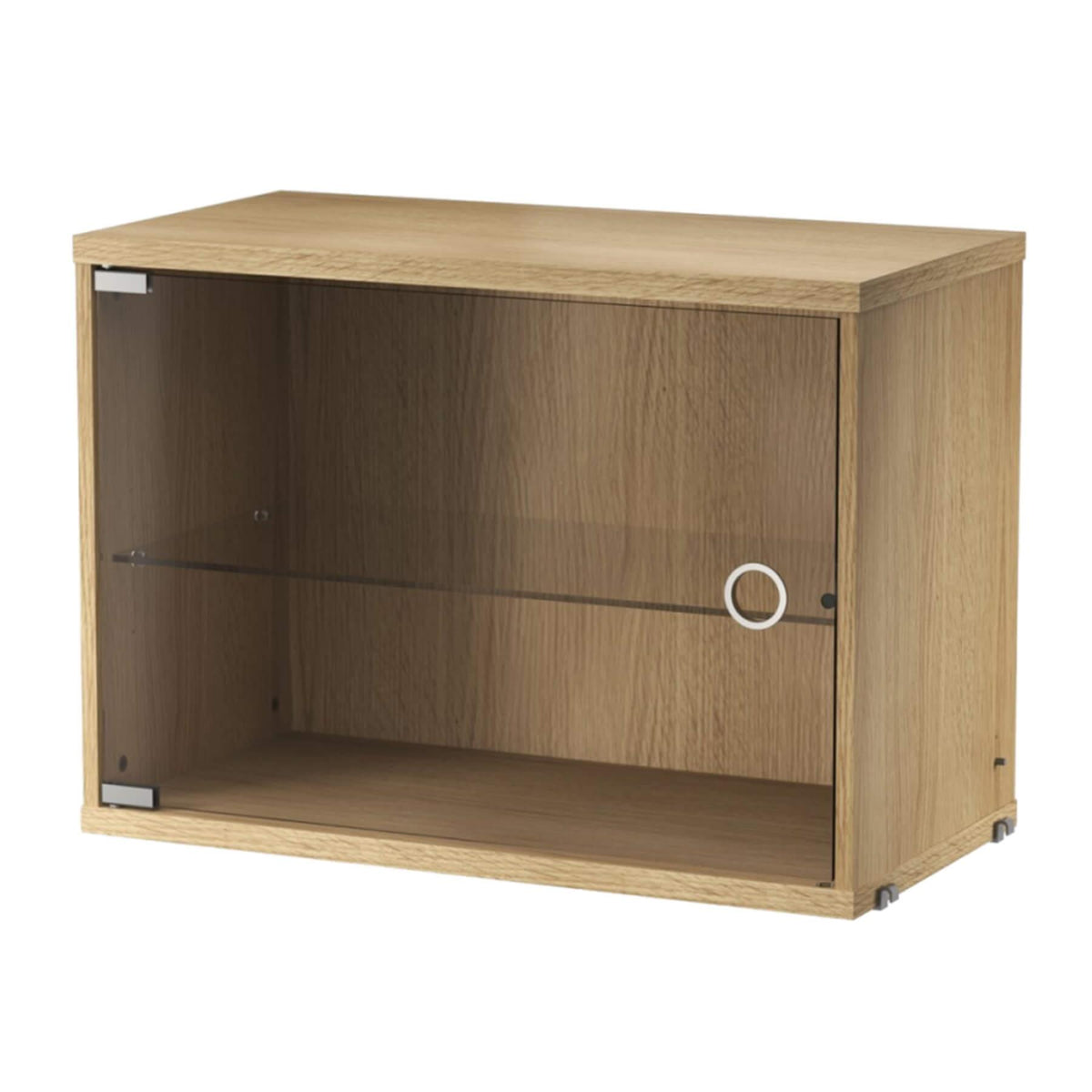 String Furniture Display Cabinet With Swing Glass Door