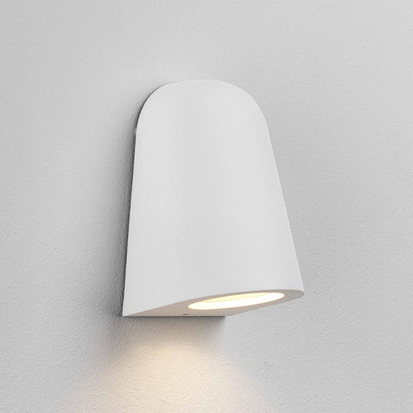 Ex-Display Mast Smooth Exterior Wall Light - Textured White