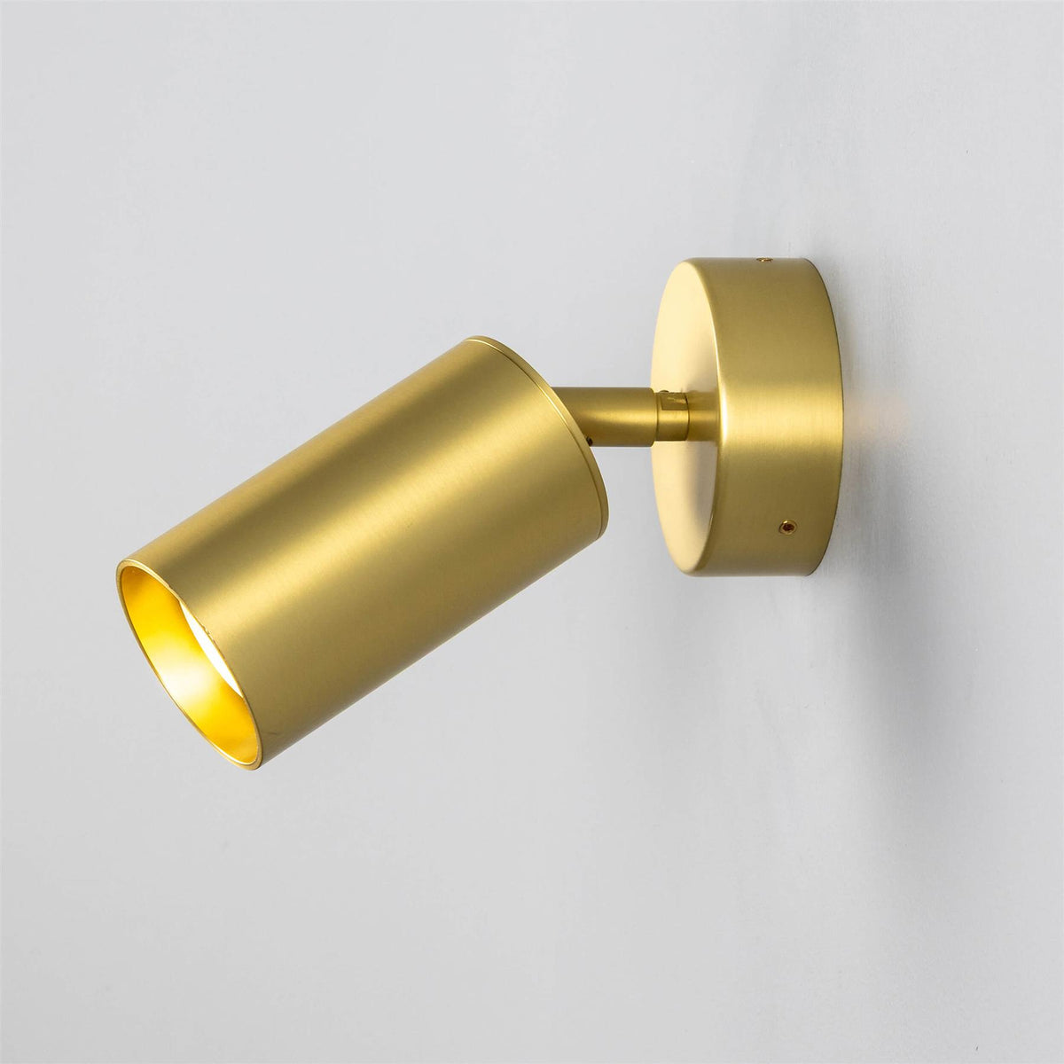 Mullan Lighting Evanston Directional Brass Wall Spotlight