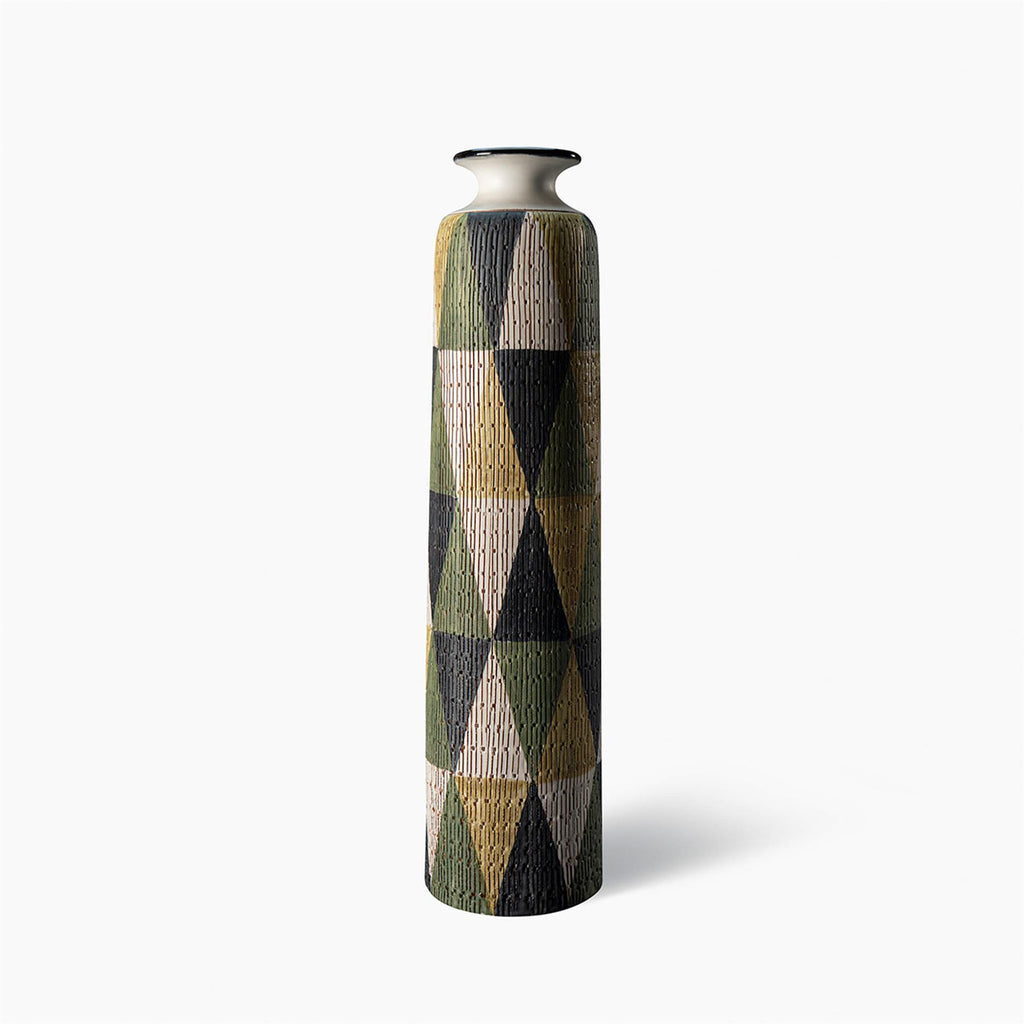 Bitossi Vaso Serie Seta Con Decoro Inciso A Pett