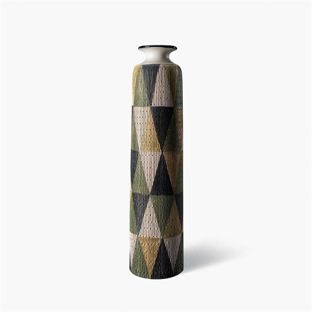 Bitossi Vaso Serie Seta Con Decoro Inciso A Pett