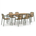 Normann Copenhagen Vig Wood Garden Dining Set - Large - Curated by Holloways of Ludlow