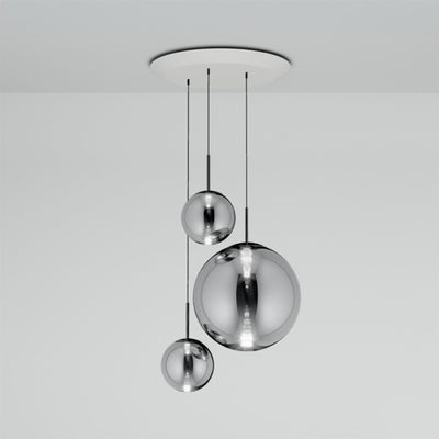 Tom Dixon Globe Silver Trio Round Pendant System