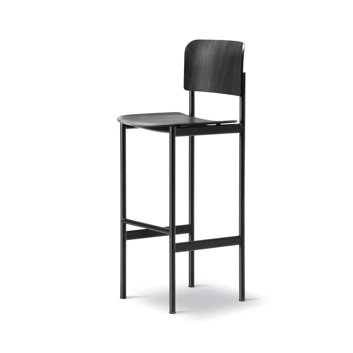 Fredericia Plan Bar Stool with Metal Legs