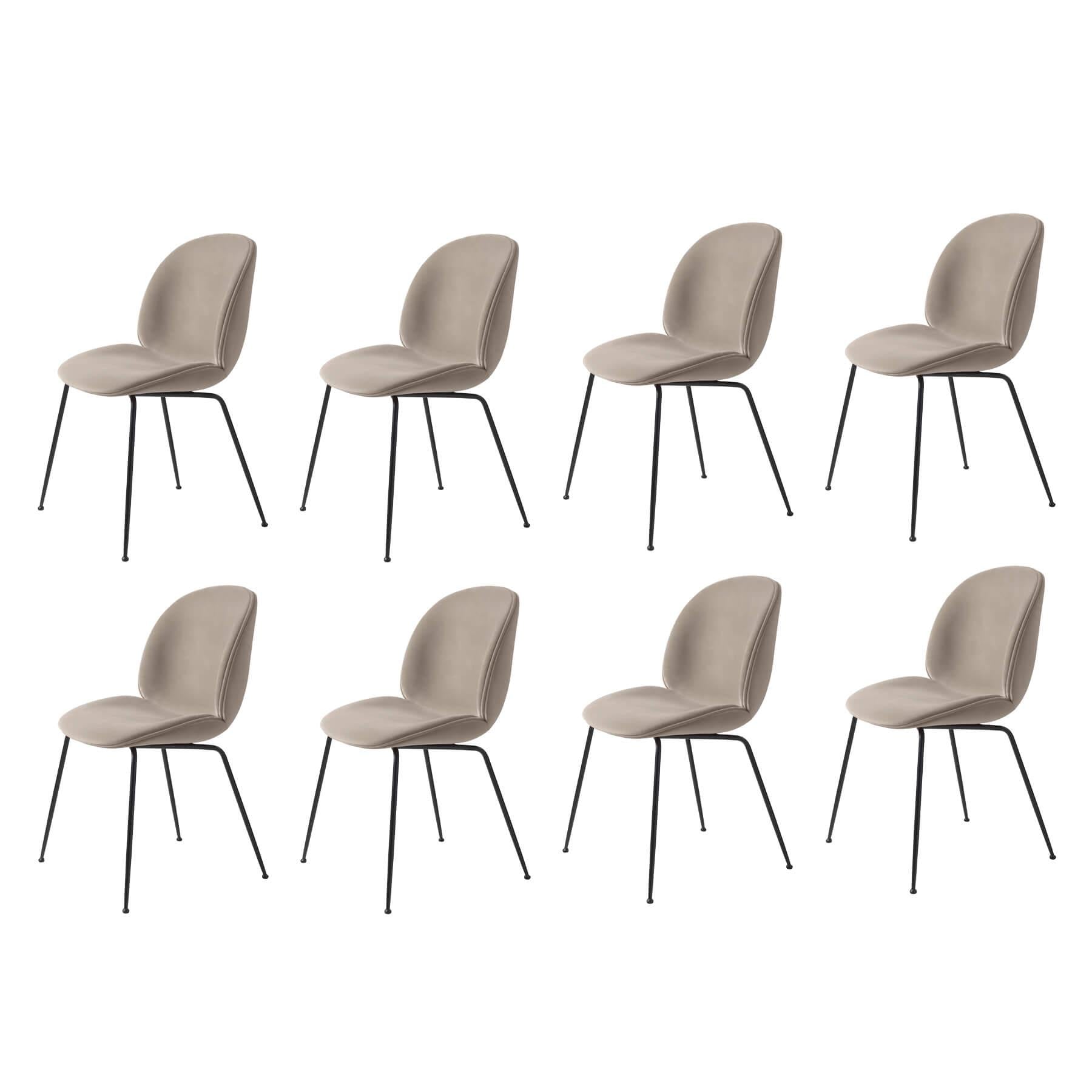 GUBI Beetle Fully Upholstered Dining Chair Bundle Set