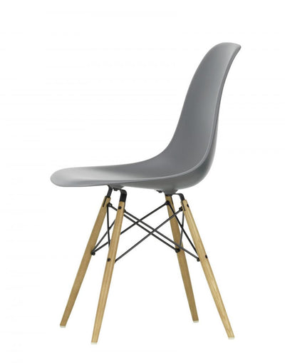 Ex-Display Eames DSW plastic side chair - Ash honey base, Granite