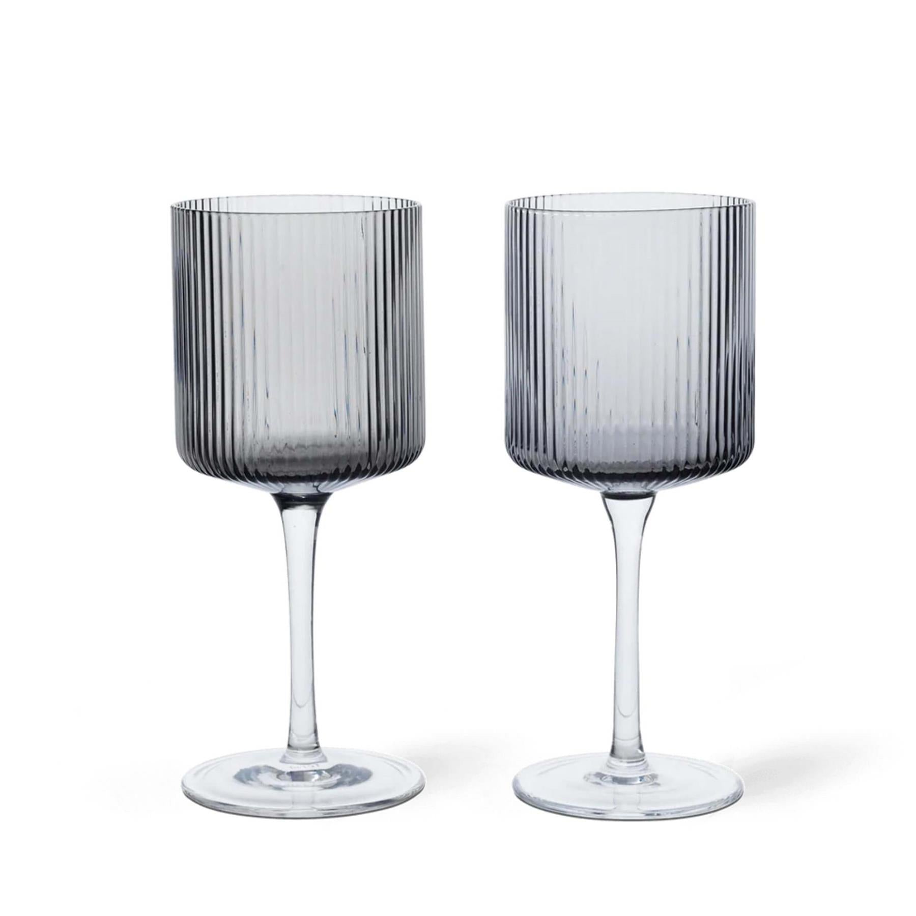 Ferm Living Ripple White Wine Glasses - Set of 2