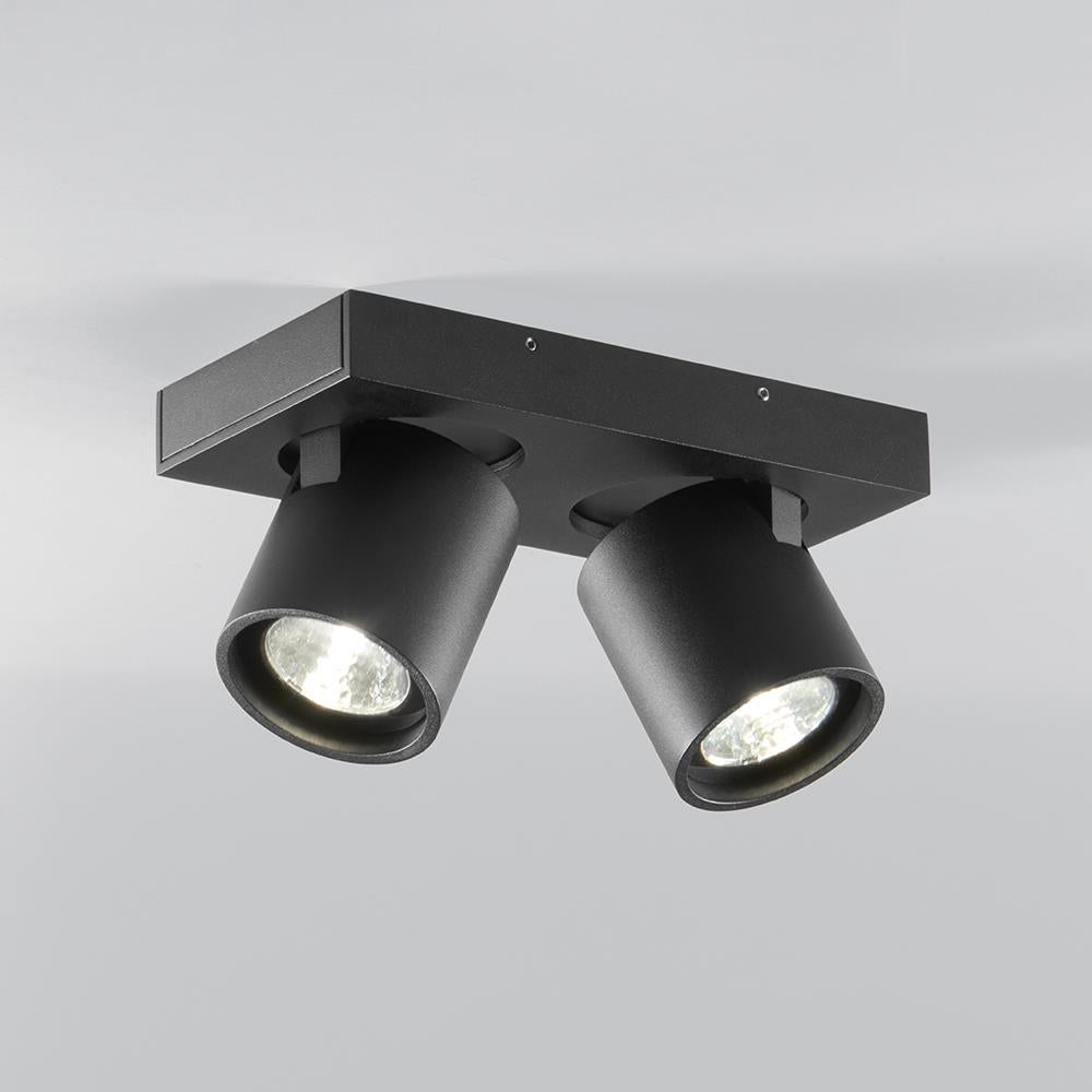Outlet Light Point Focus Ceiling Light - Mini - Double, Black