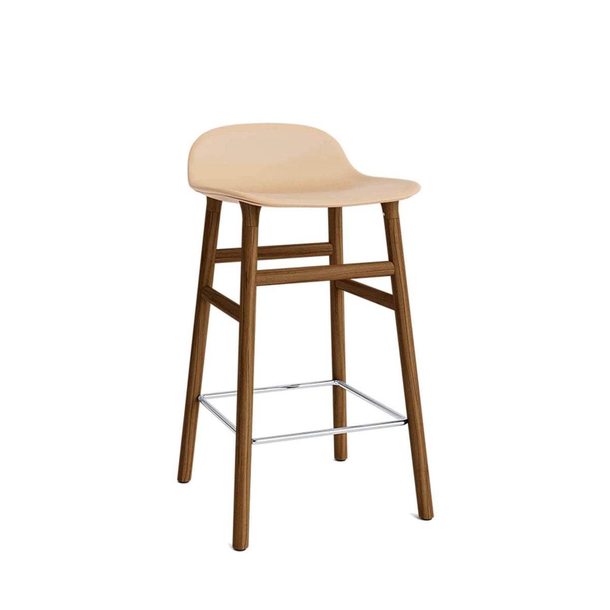 Normann Copenhagen Form Barstool, Upholstered with Wood Legs