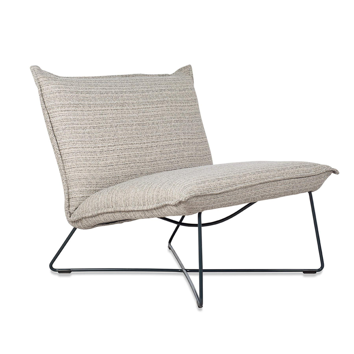 Jess Designs Earl Low Garden Lounge Chair - Melbourne Grind Fabric