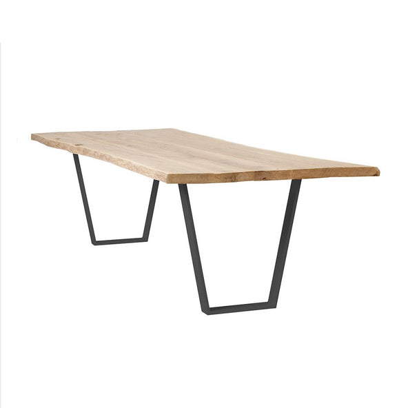 Outlet Scandi Live-Edge Oak Dining Table : 220cm